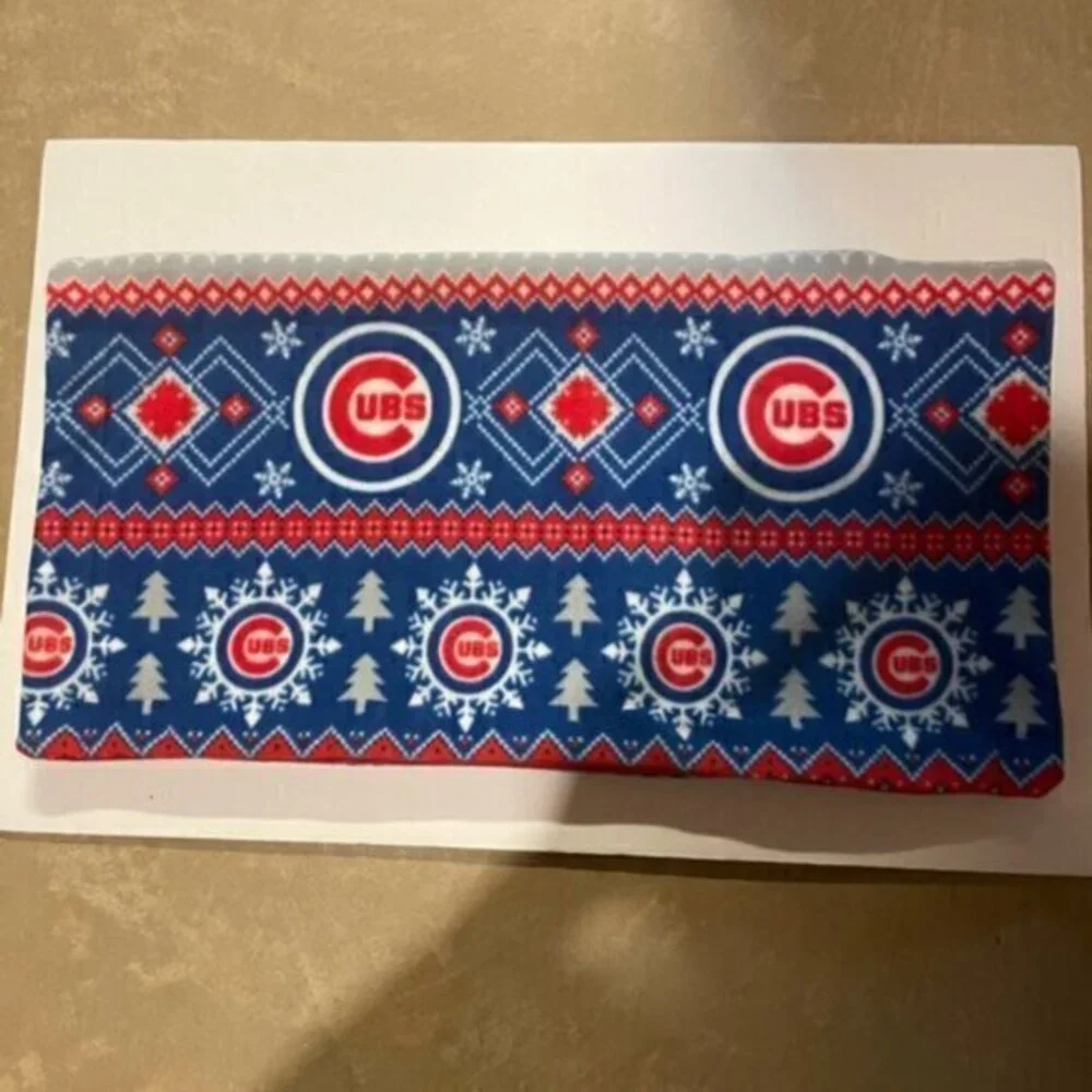 Chicago Cubs Holiday Receiving Blanket